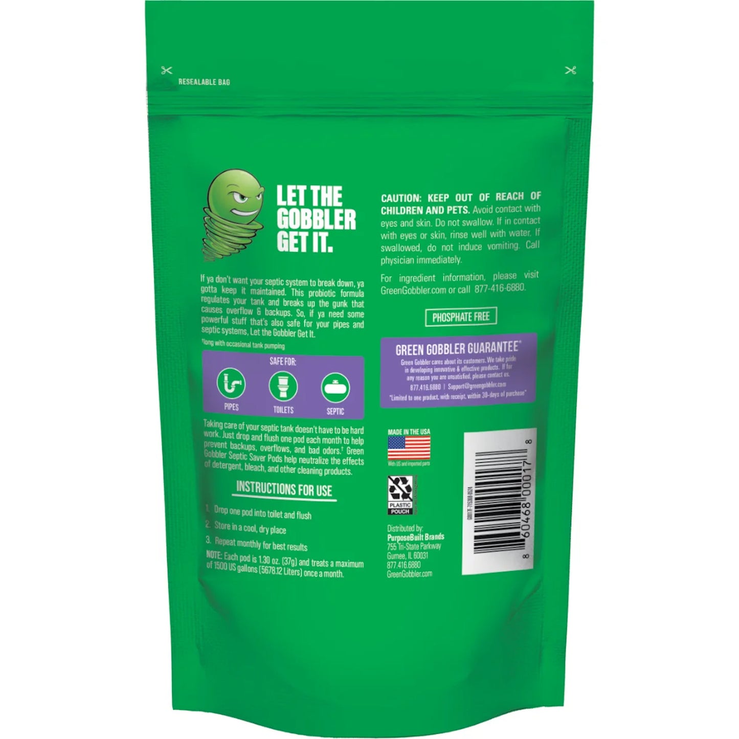 Green Gobbler Septic Saver Pods