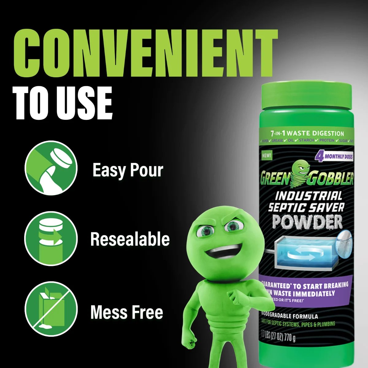 Green Gobbler Septic Saver Powder