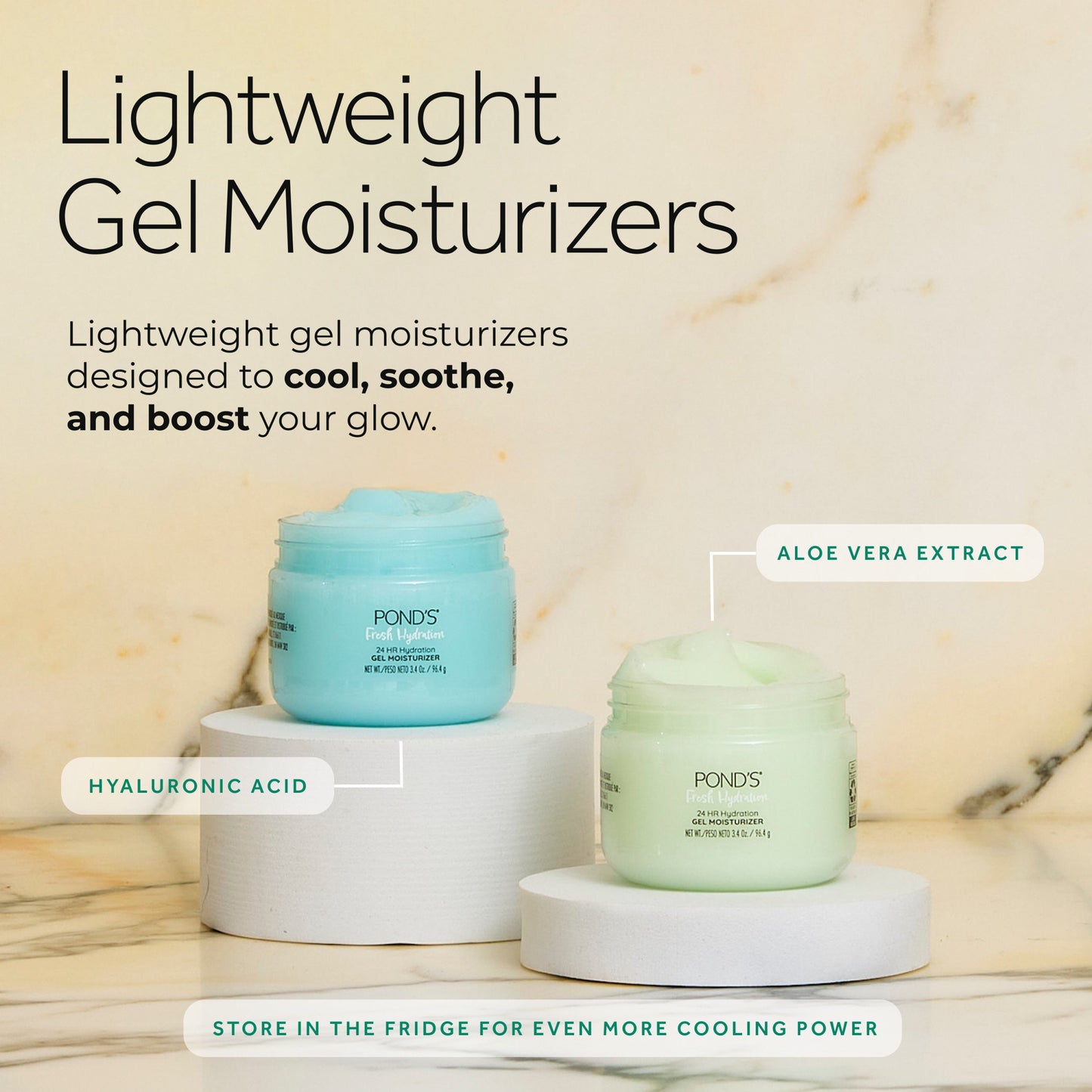 Pond's Fresh Hydration Oil-Free Gel Moisturizer with Aloe Vera