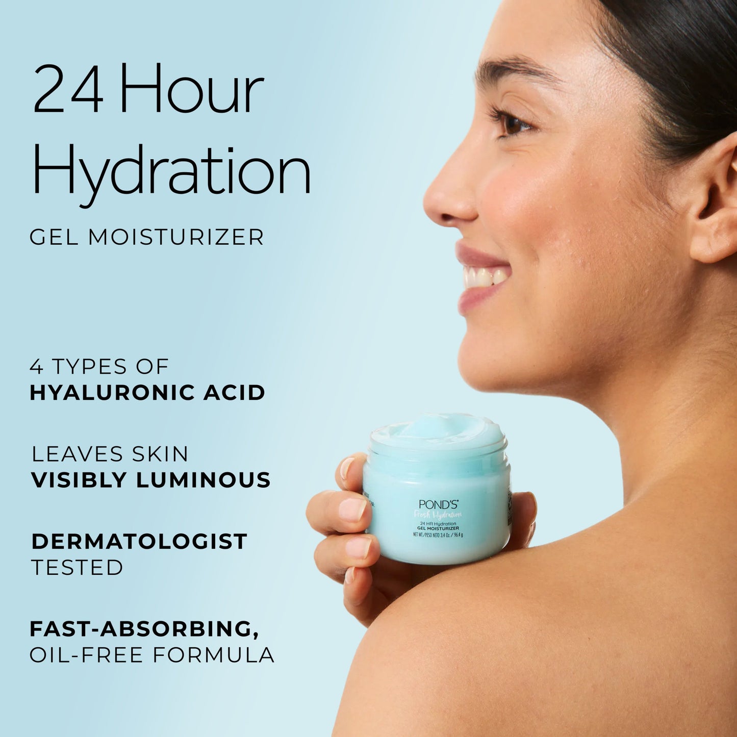 Pond's Fresh Hydration Oil-Free Gel Moisturizer with Hyaluronic Acid