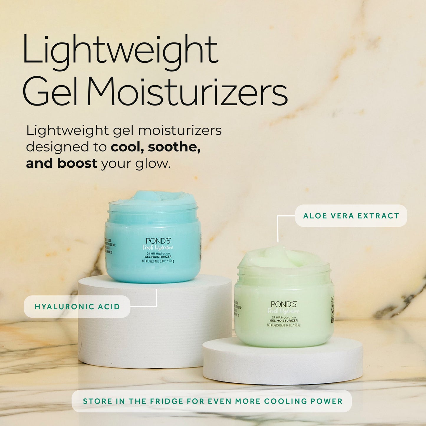 Pond's Fresh Hydration Oil-Free Gel Moisturizer with Hyaluronic Acid