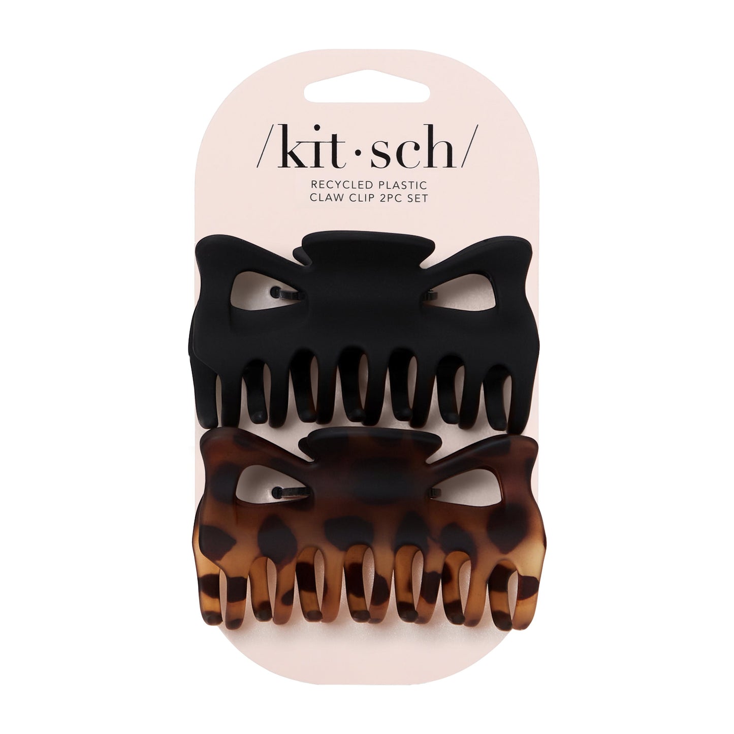 Kitsch Large Eco-Friendly Claw Clips - Black & Tort