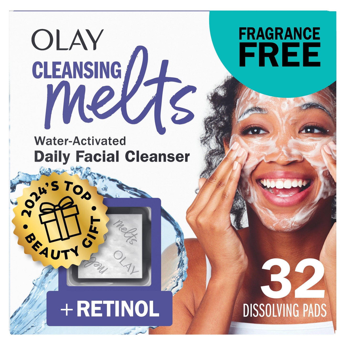 Olay Cleansing Melts Water-Activated Daily Facial Cleanser + Retinol