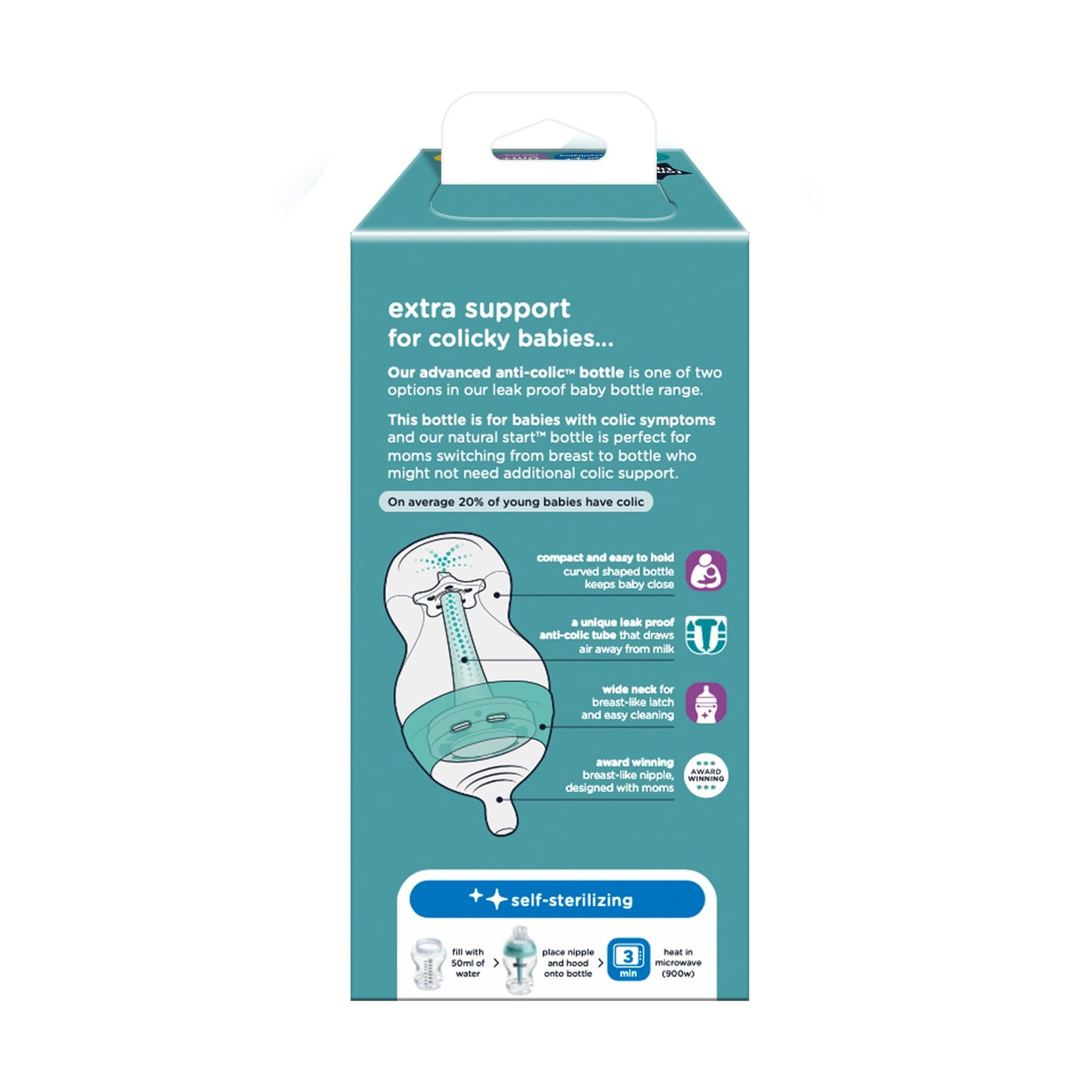 Tommee Tippee Advanced Anti-Colic Bottle - Clear