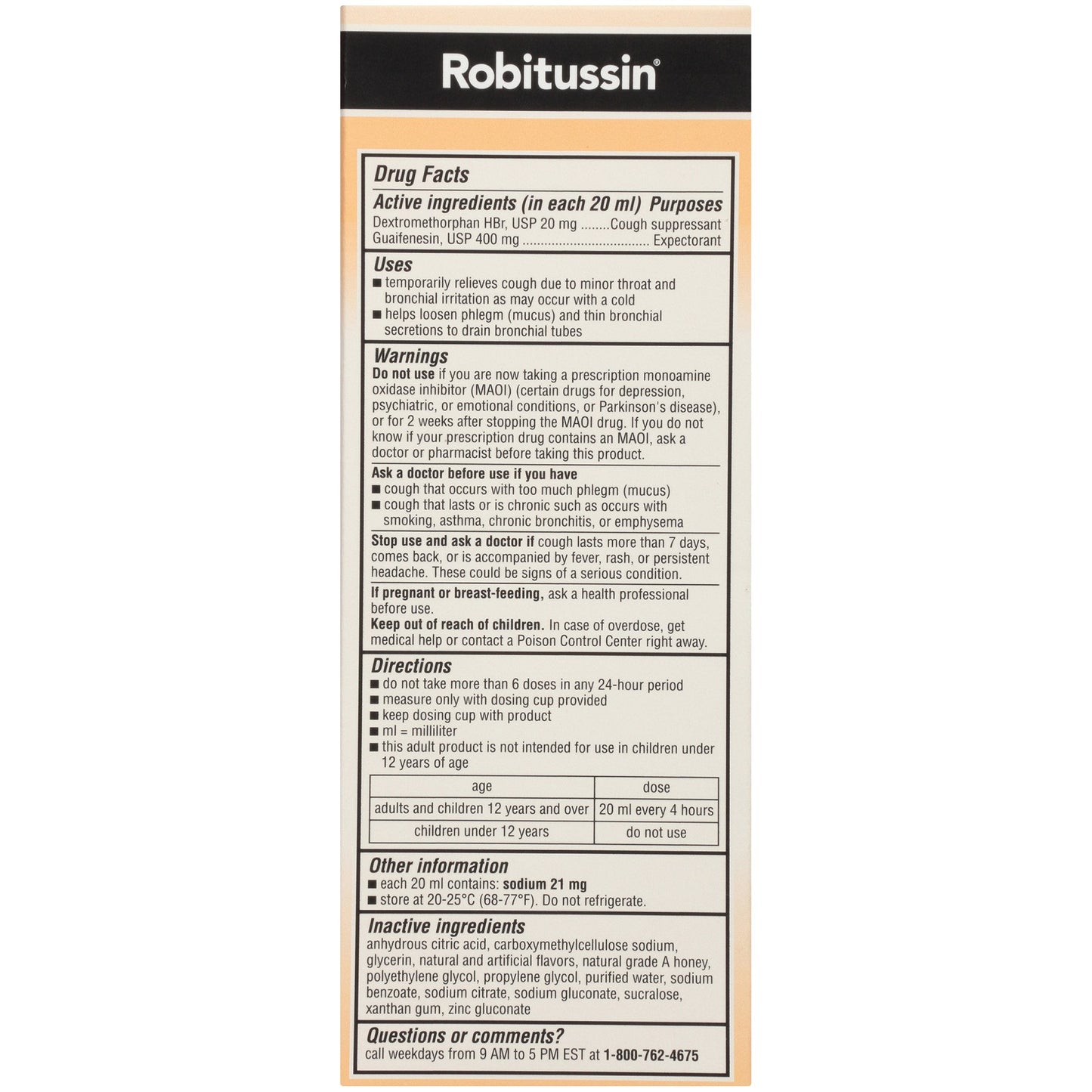 Robitussin Honey DM Max Cough + Chest Congestion