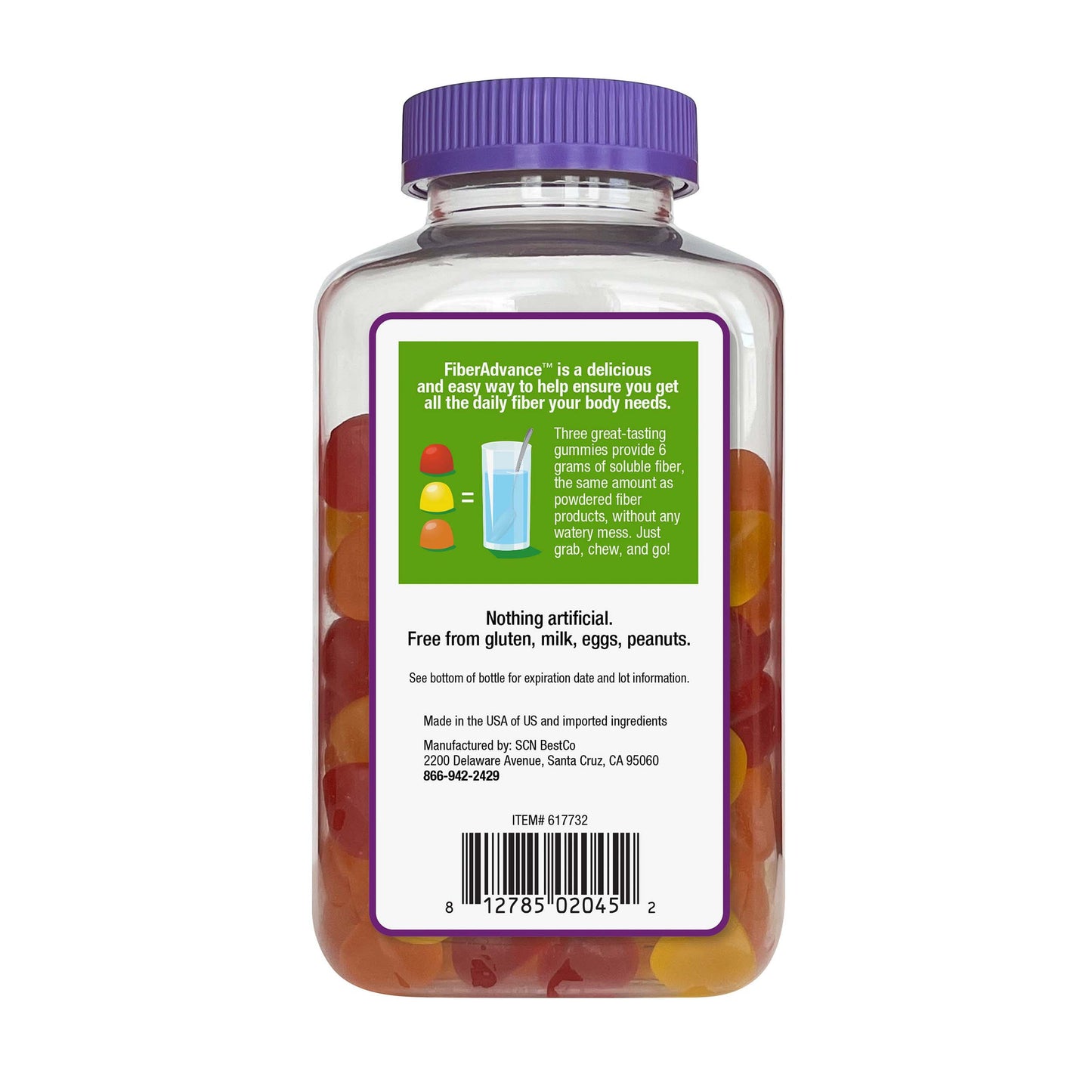 Fiber Advance Vegetarian Prebiotic Fiber Gummies