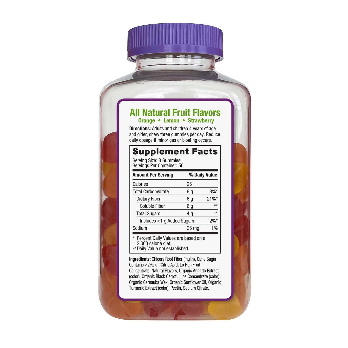 Fiber Advance Vegetarian Prebiotic Fiber Gummies