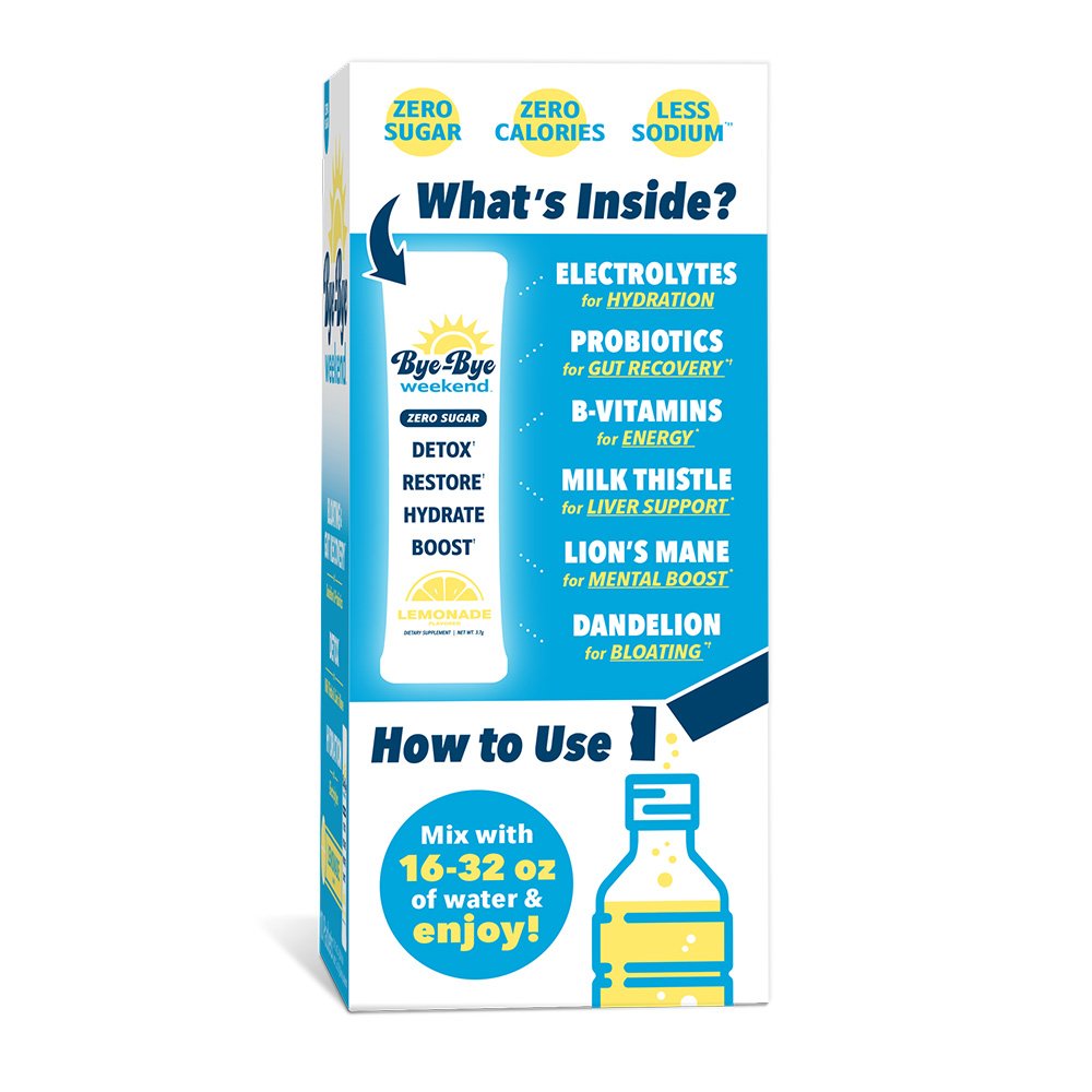 Bye Bye Weekend Zero Sugar Drink Mix - Lemonade