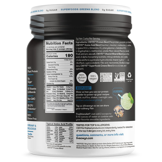OWYN Pro Elite 30g Plant Protein Powder - Vanilla