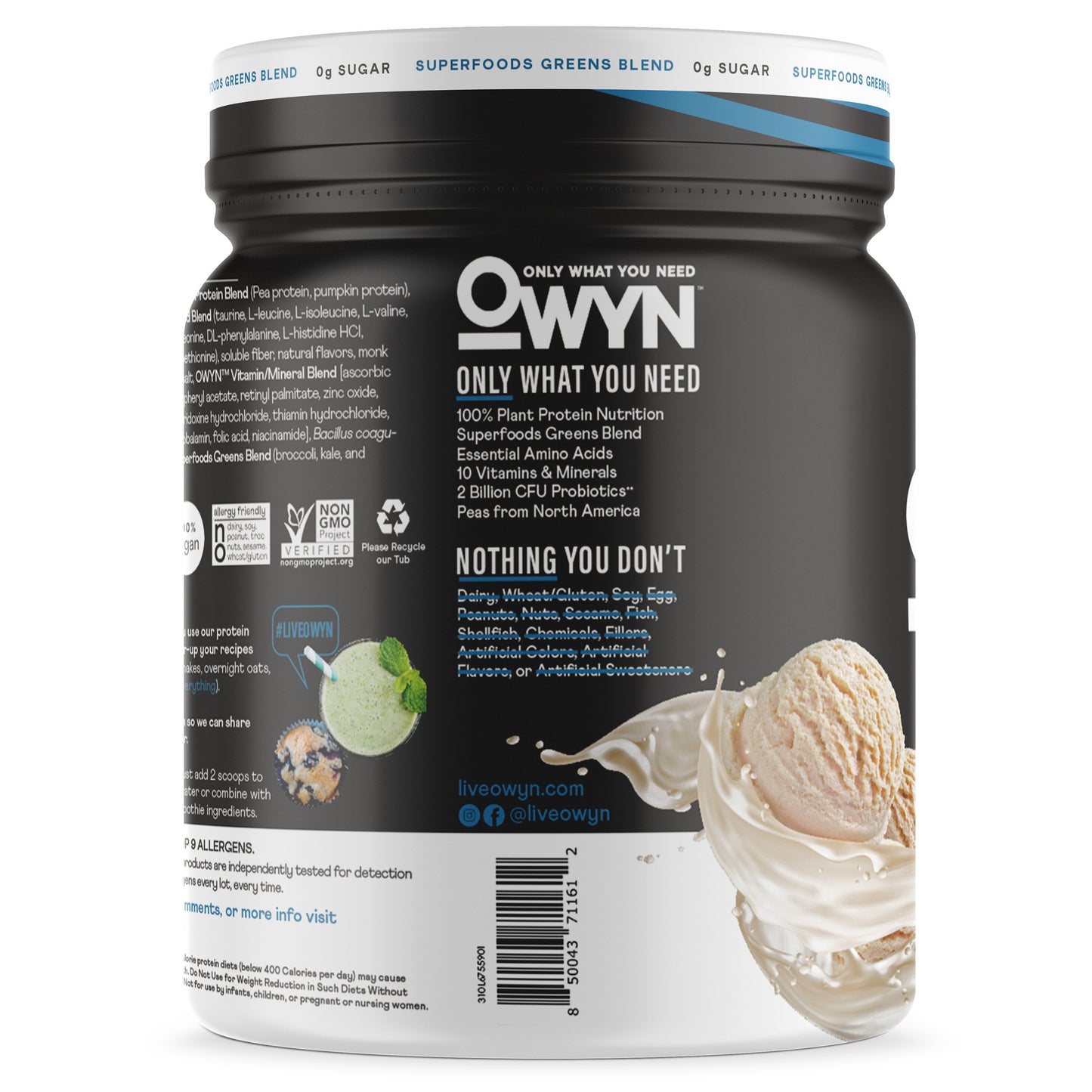 OWYN Pro Elite 30g Plant Protein Powder - Vanilla