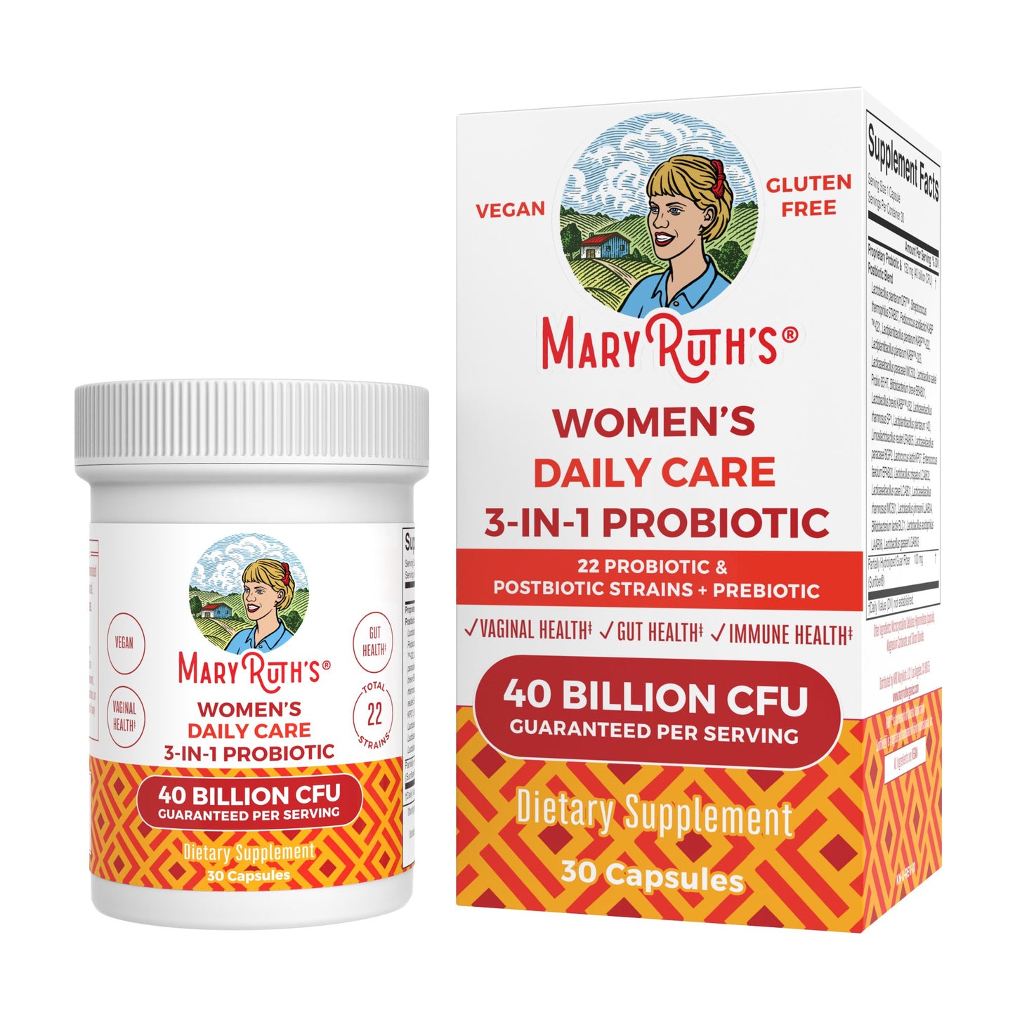 Mary Ruth's Women's Daily Care 3-in-1 Probiotic Capsules