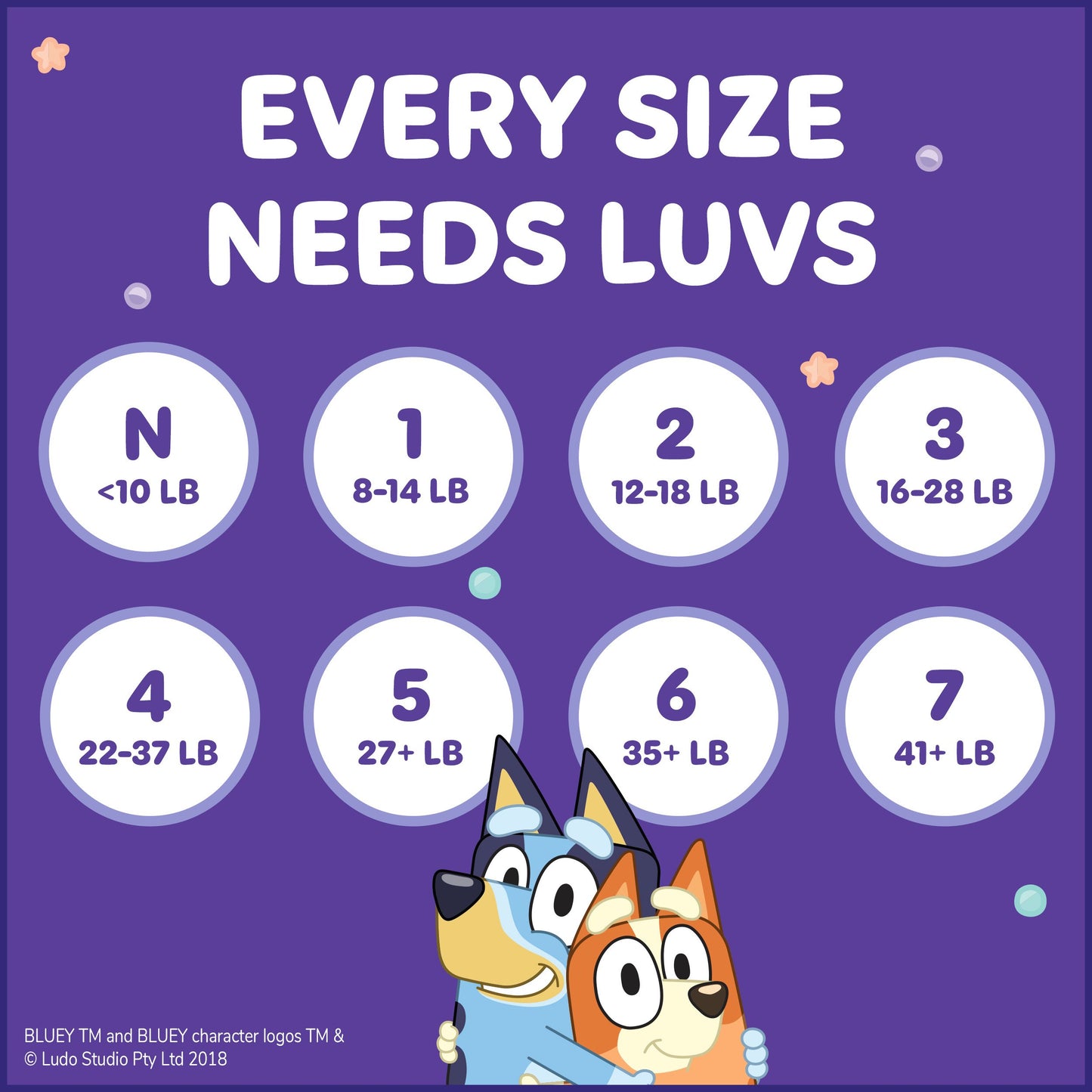 Luvs Bluey Platinum Protection Baby Diapers - Size 7