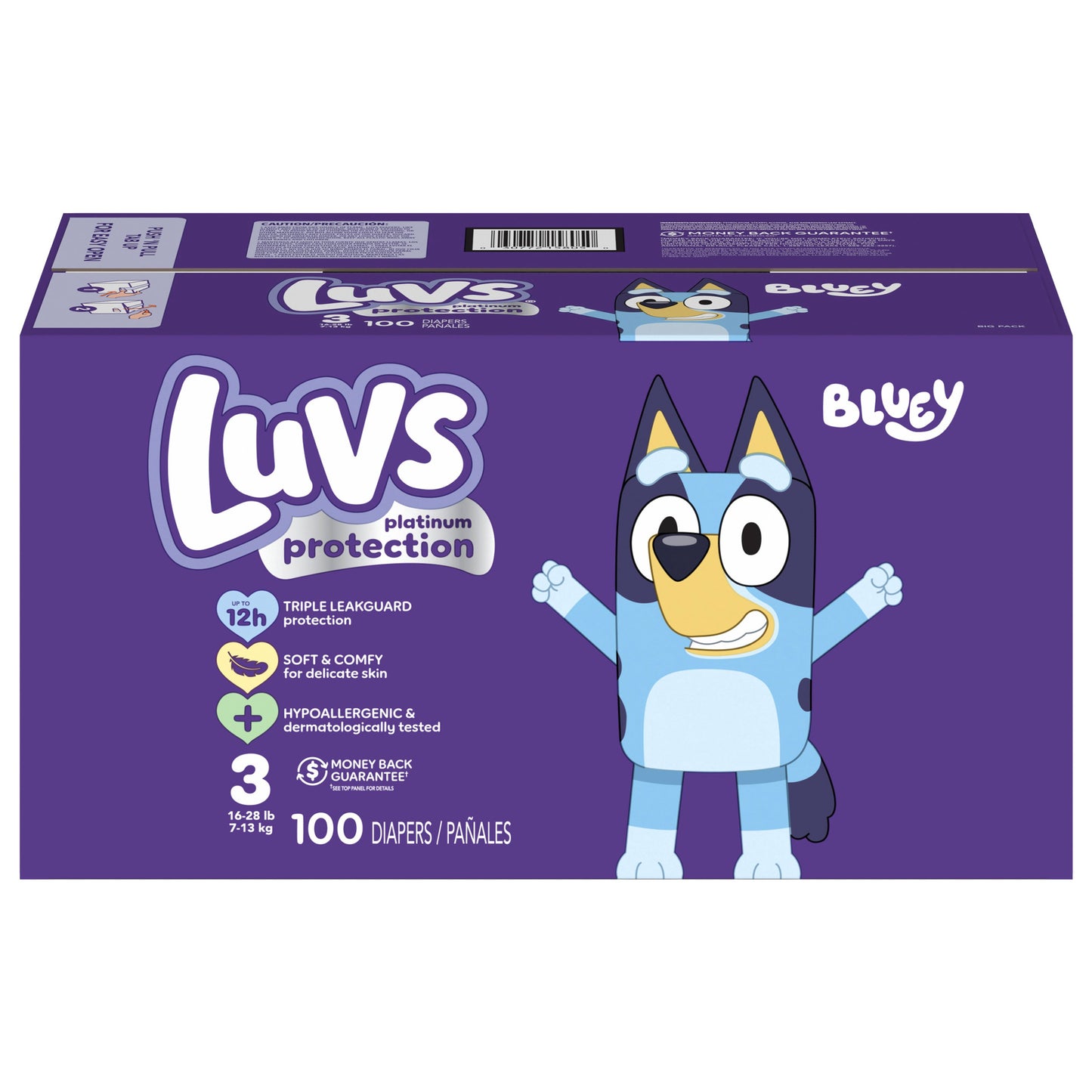 Luvs Bluey Platinum Protection Baby Diapers -  Size 3