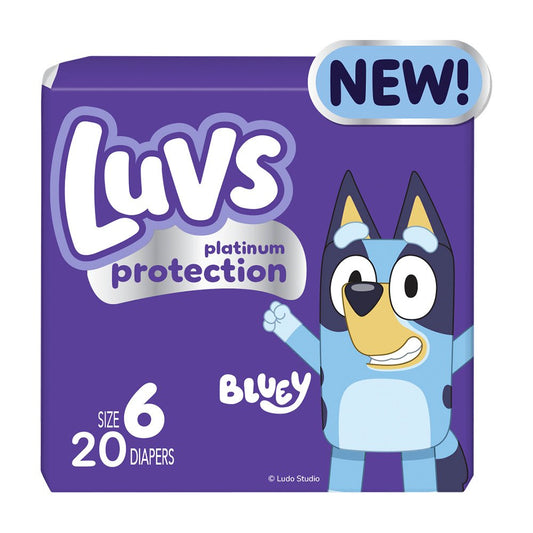 Luvs Bluey Platinum Protection Baby Diapers - Size 6