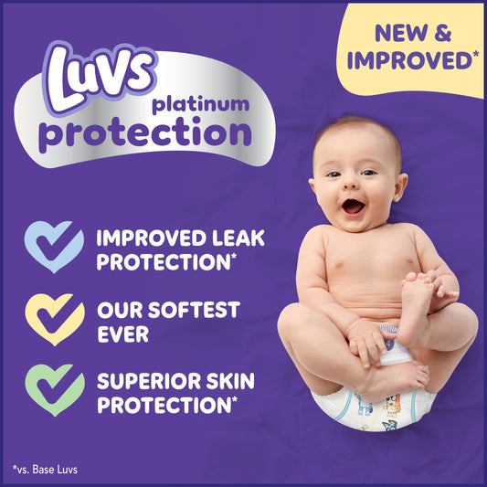 Luvs Bluey Platinum Protection Baby Diapers - Size 6