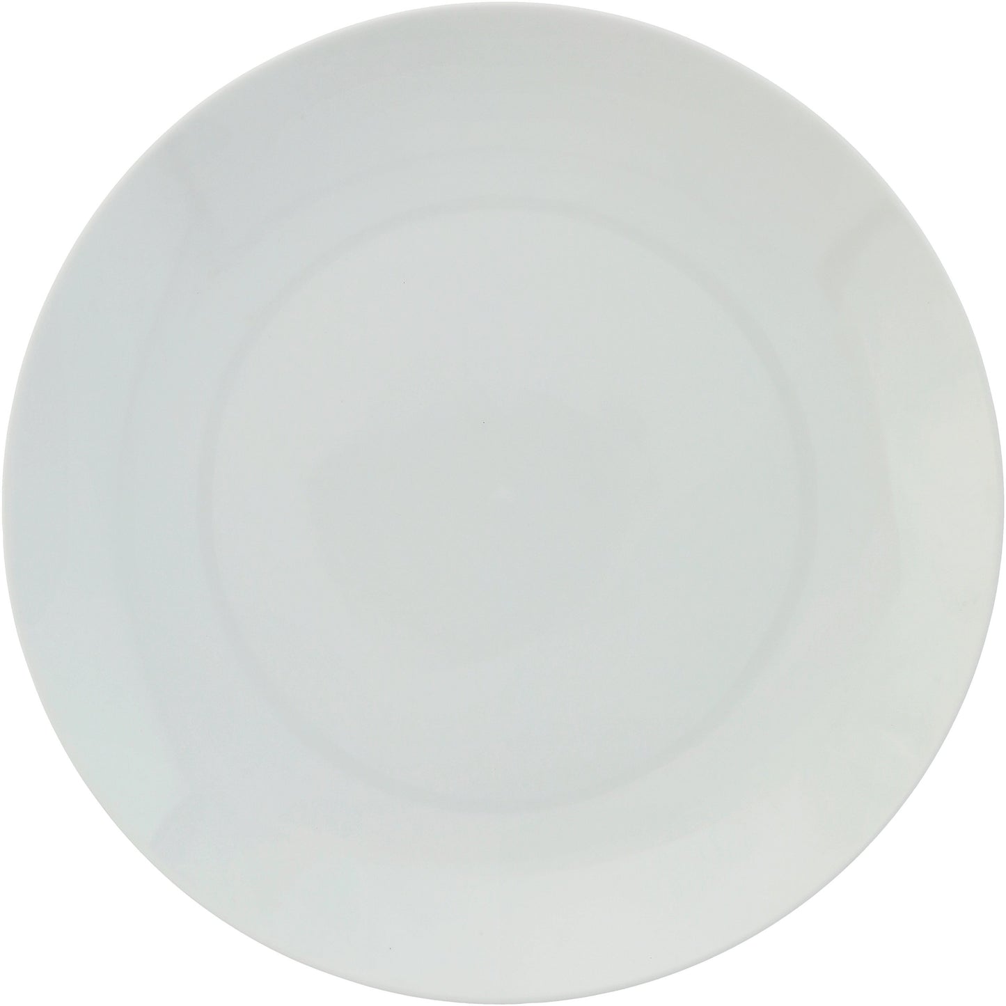 our goods Round Porcelain Dinner Plate - White