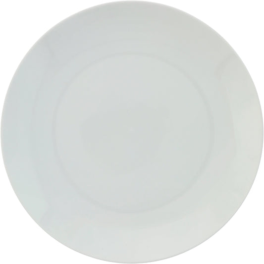 our goods Round Porcelain Dinner Plate - White