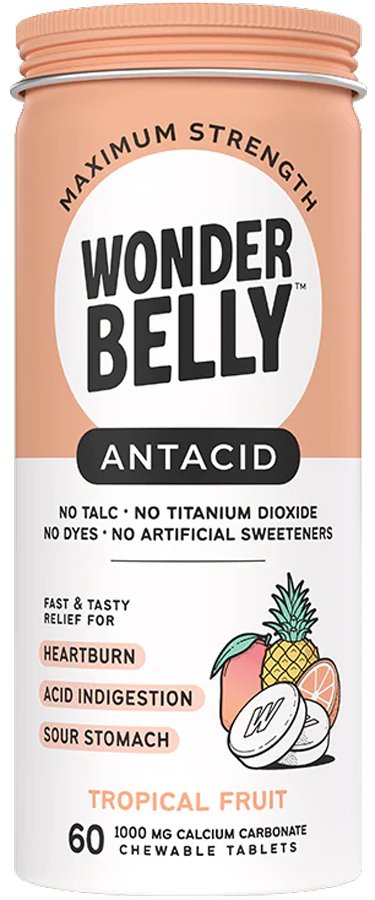 Wonderbelly Tropical Fruit Chewable Antacid Tablets