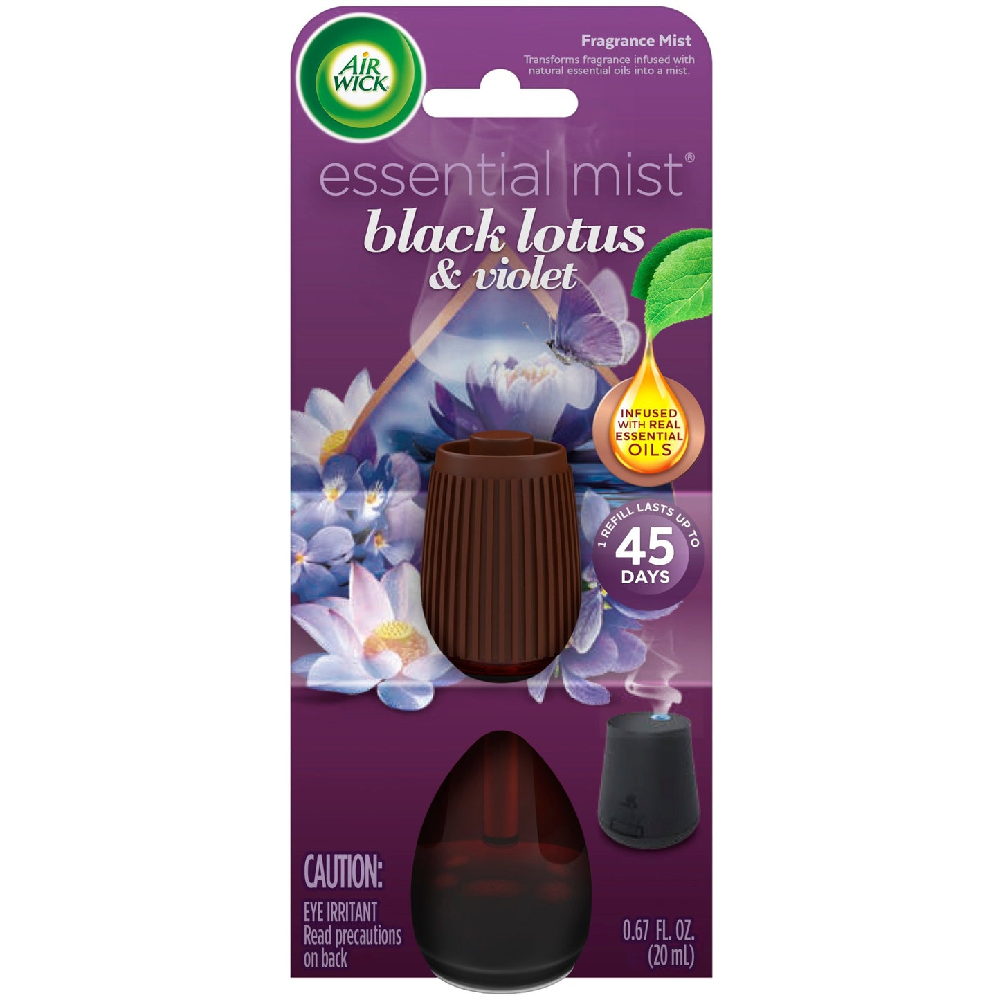 Air Wick Essential Mist Refill, Essential Oil Diffuser Air Freshener, Lotus and Violet