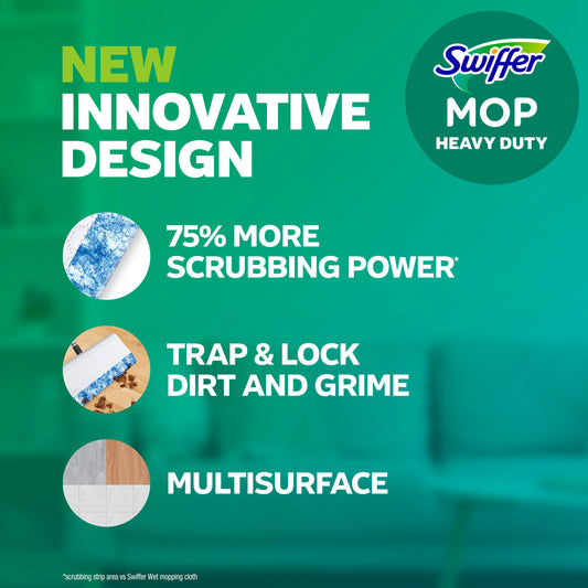 Swiffer Heavy Duty Mop Wet Multi-Surface Cloth Refills - Unstopables Fresh Scent