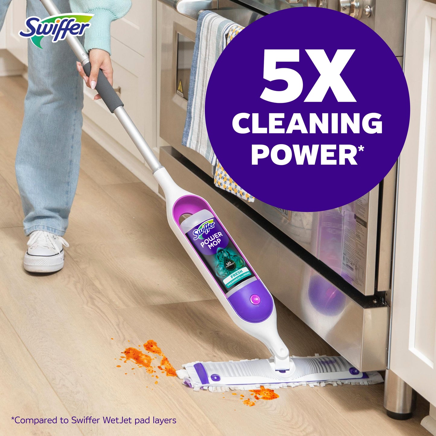 Swiffer PowerMop Floor Cleaning Solution - Unstopables Fresh Scent