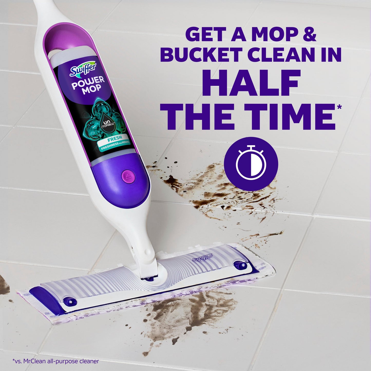 Swiffer PowerMop Floor Cleaning Solution - Unstopables Fresh Scent