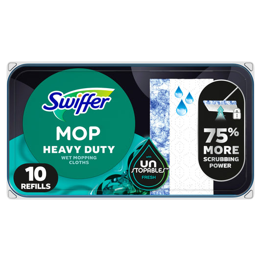 Swiffer Sweeper Heavy Duty Wet Multi-Surface Cloth Refills - Unstopables Fresh Scent