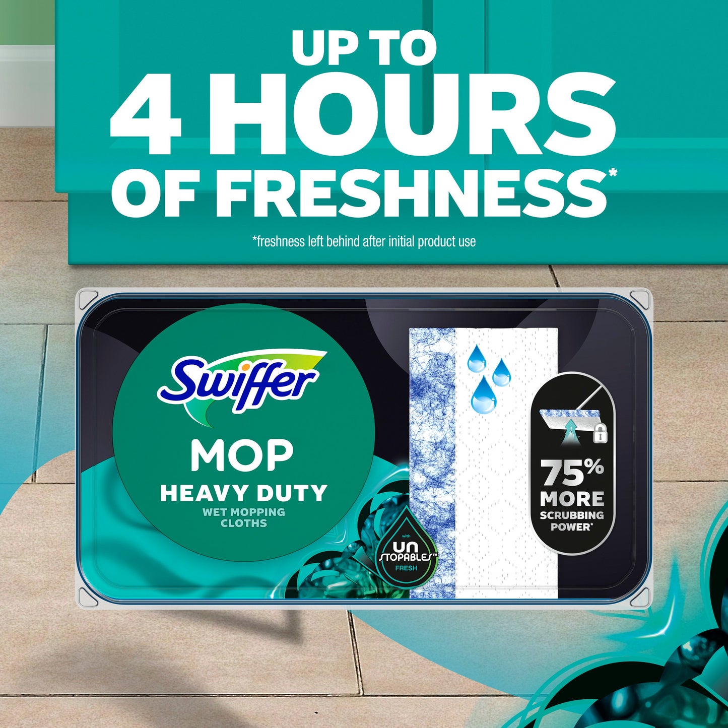 Swiffer Sweeper Heavy Duty Wet Multi-Surface Cloth Refills - Unstopables Fresh Scent