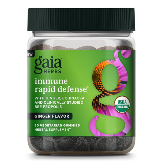 Gaia Herbs Immune Rapid Defense Gummies Ginger