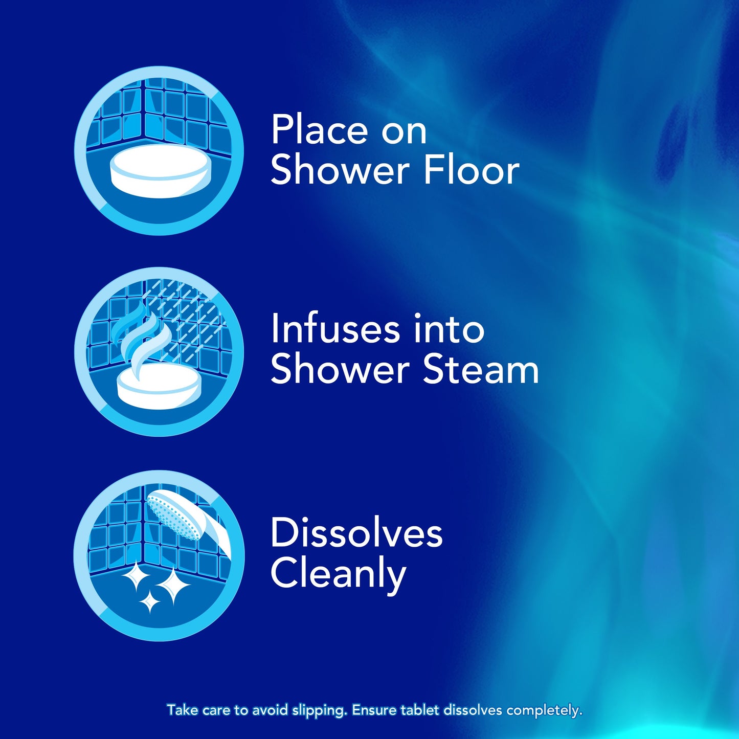 Vicks VapoShower Max Tablets, Non-Medicated Eucalyptus Shower Steamer Tablets, Menthol, Aromatherapy