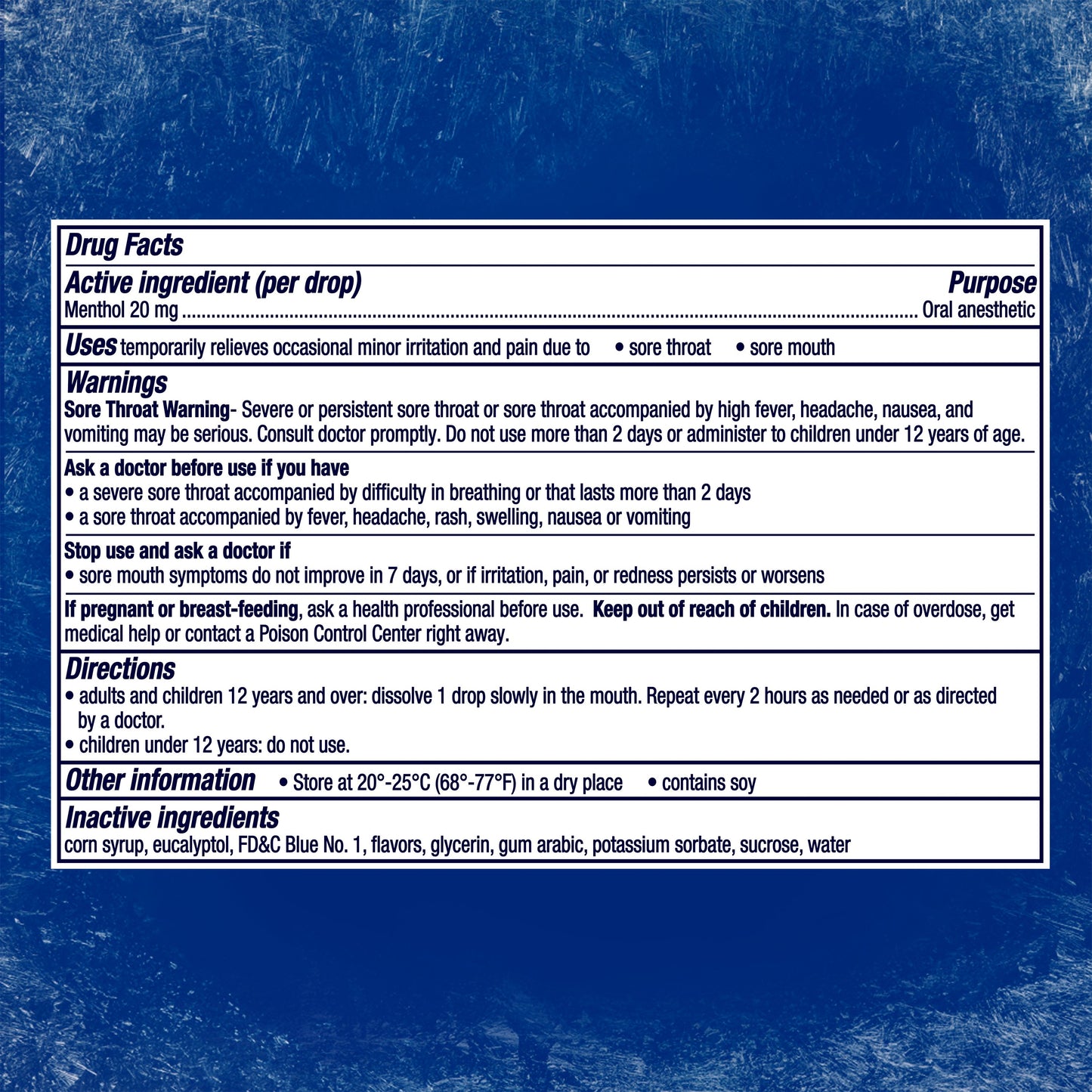 Vicks VapoCOOL SEVERE Max Strength Menthol Sore Throat Lozenge, Winterfrost Flavor