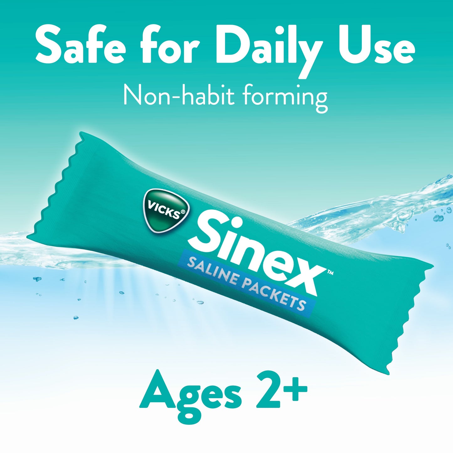Vicks Sinex Saline Nasal Rinse Starter Kit, Fast & Effective Relief for Everyday Congestion from Sinus & Allergy