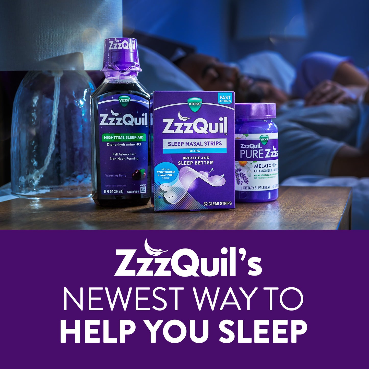 Vicks ZzzQuil Sleep Nasal Strips, Snoring Relief from Nasal Congestion