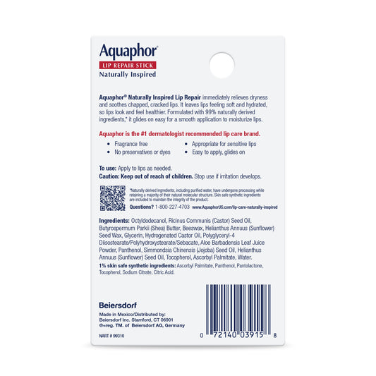Aquaphor Naturally Inspired Lip Repair Stick