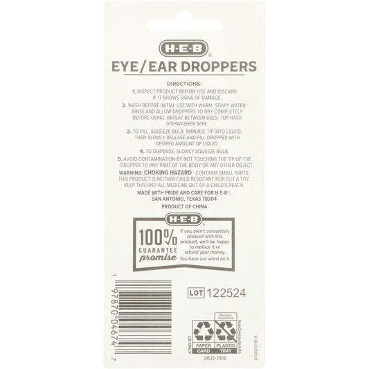 H-E-B Eye & Ear Tincture Droppers