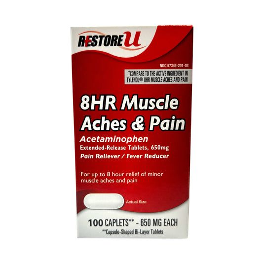 Restore U 8 Hour Muscle Aches & Pain Reliever Capsules