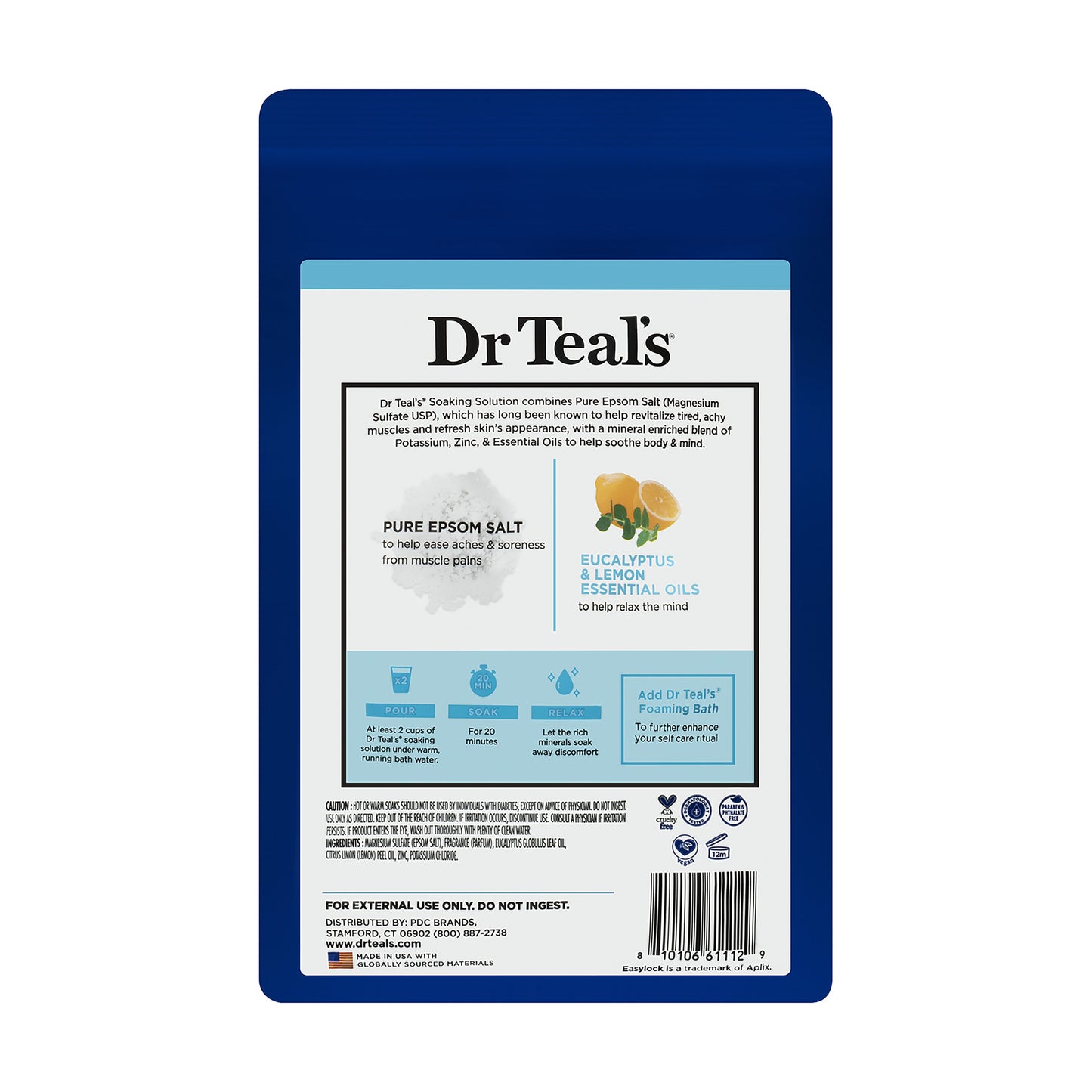 Dr Teal's Pure Epsom Salt Magnesium Soaking Solution - Restorative Minerals