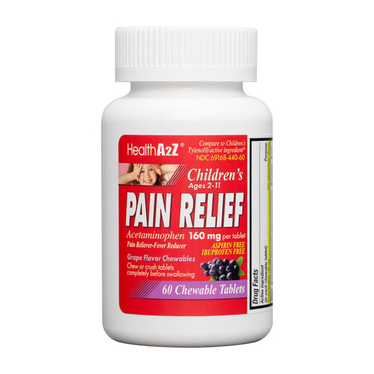 Health A2Z Children's Pain Relief Chewable Tablets - Cherry