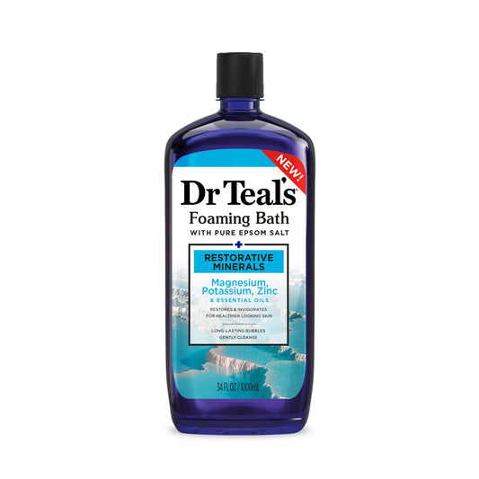 Dr Teal's Foaming Bath Pure Epsom Salt - Restorative Minerals with Magnesium
