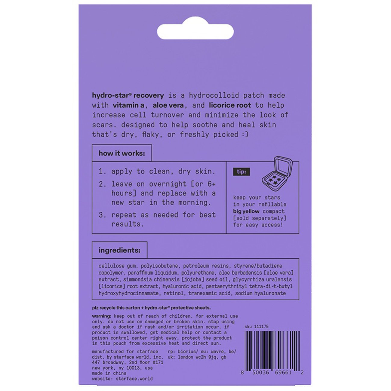 Starface Hydro-star + Recovery Pimple Patches