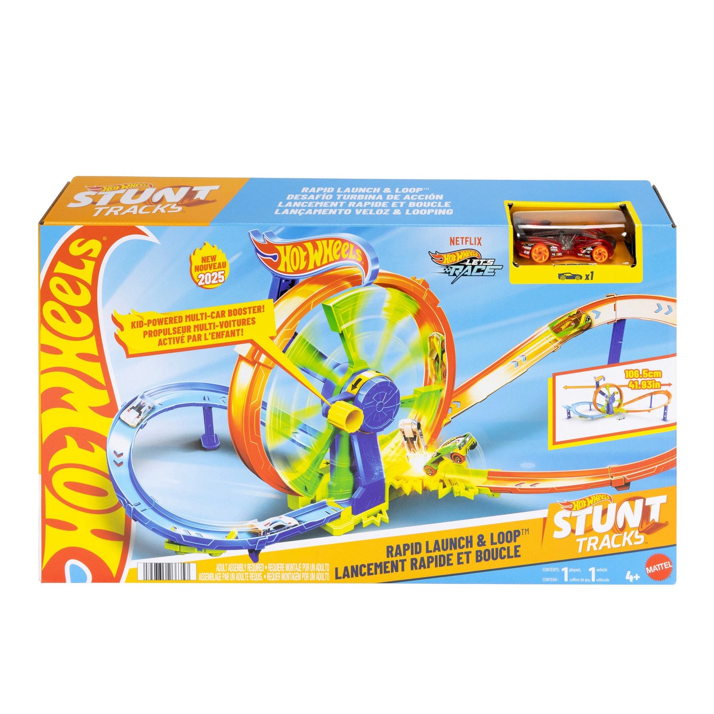 Hot Wheels Stunt Tracks Rapid Launch & Loop