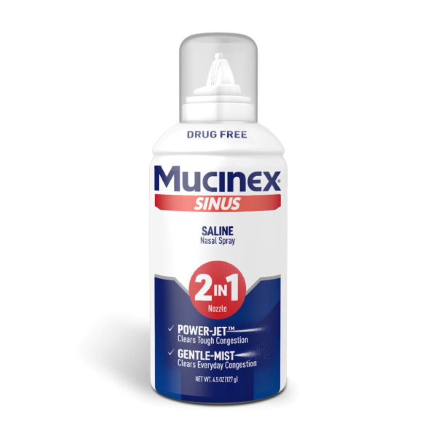 Mucinex Sinus Saline Nasal Spray & Sinus Rinse, Non-Medicated, Additive Free