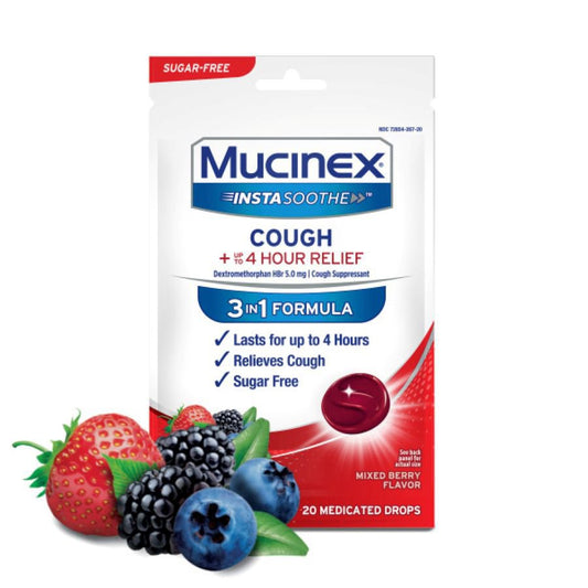 Mucinex InstaSoothe™ Cough Relief Sugar Free Mixed Berry