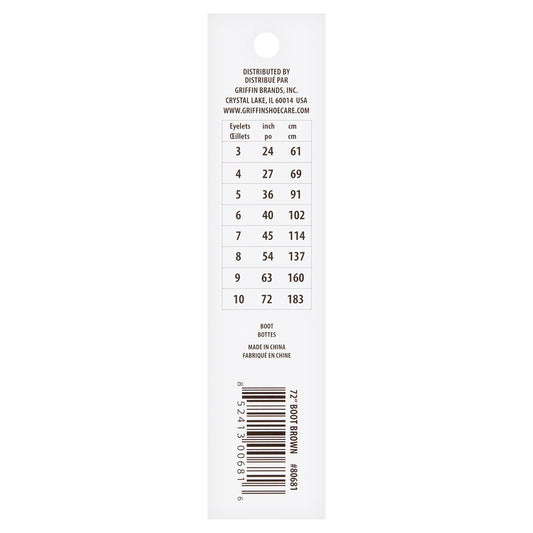 Griffin Nylon Boot Shoe Laces - Brown