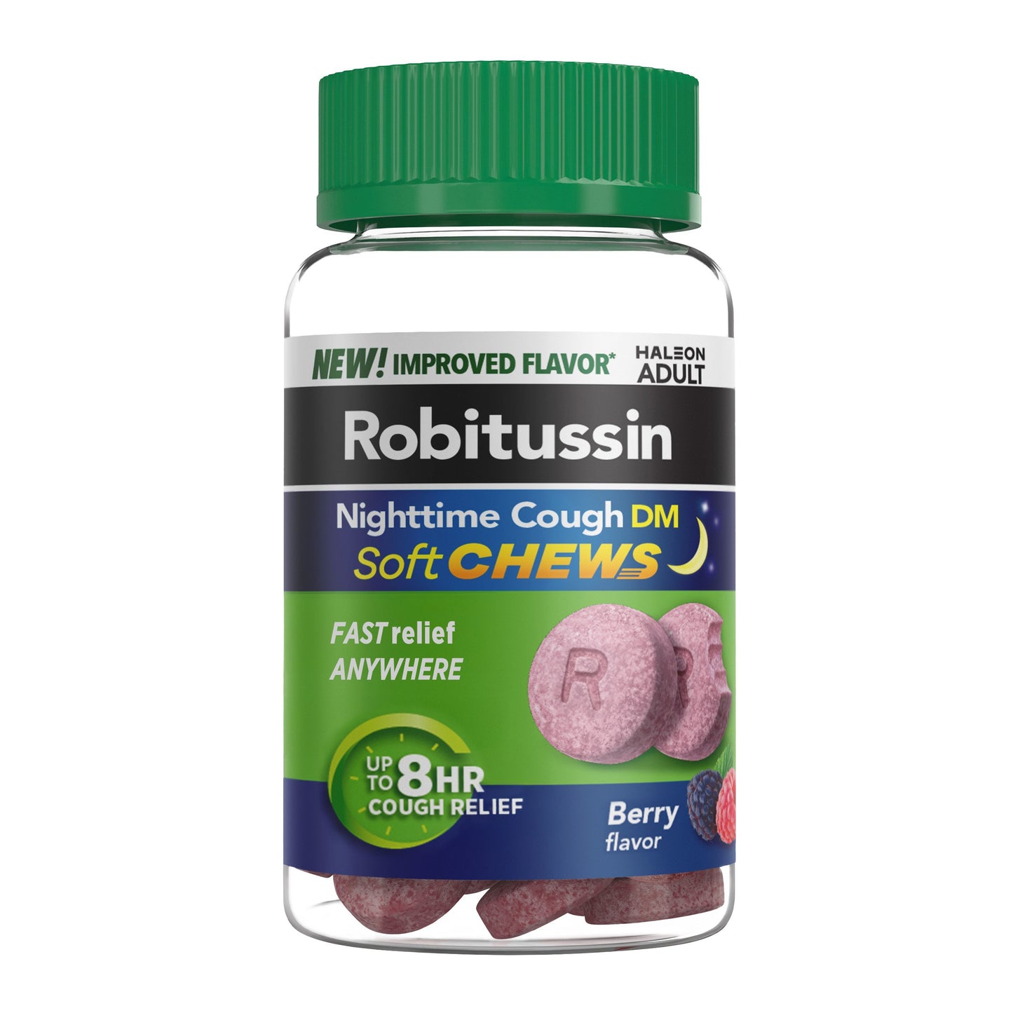 Robitussin Soft Chews, Nighttime Cough DM, Adult Formula, Berry Flavor