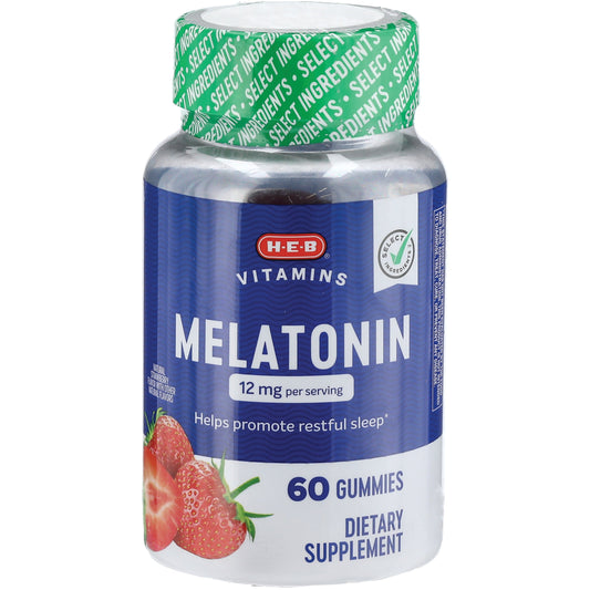H-E-B Vitamins Melatonin Gummies - 12 mg