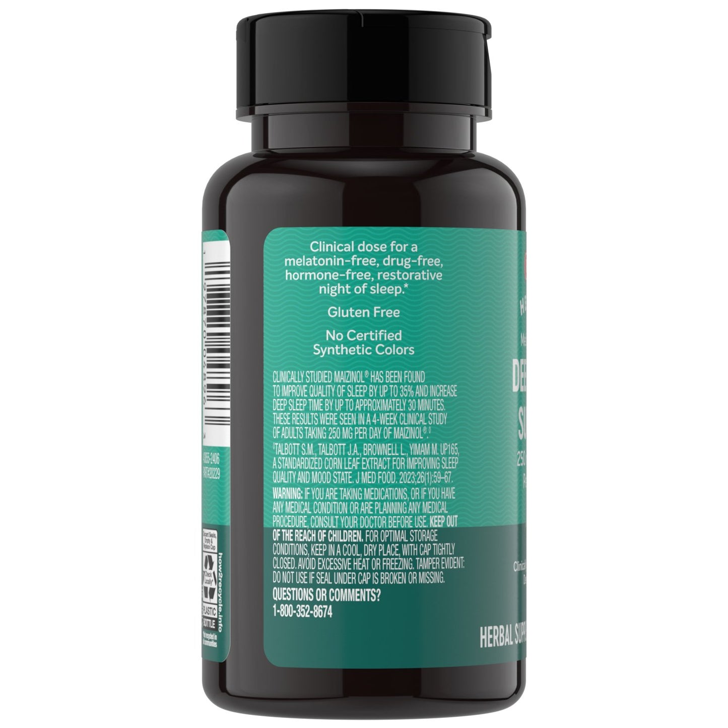 H-E-B Herbals Melatonin Free Deep Sleep Support Capsules