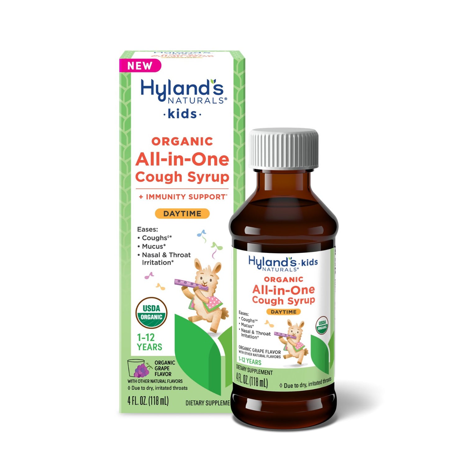 Hyland's Naturals Kids Daytime All-In-One Cough Syrup - Grape