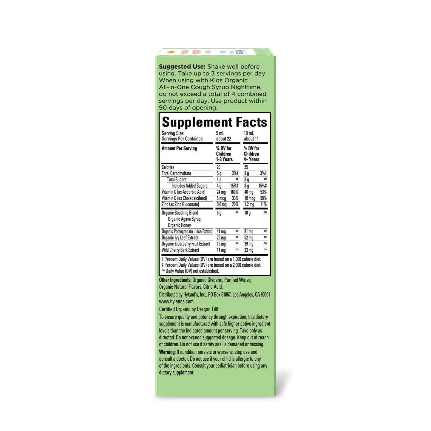 Hyland's Naturals Kids Daytime All-In-One Cough Syrup - Grape