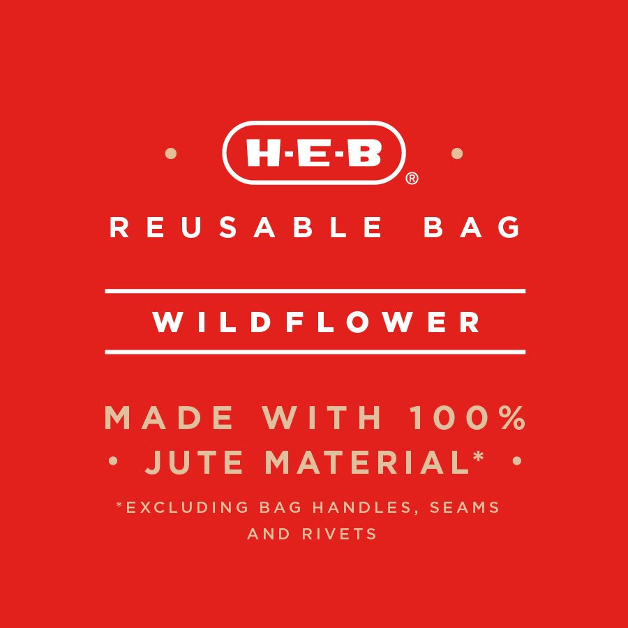 H-E-B Wildflower Jute Reusable Shopping Bag